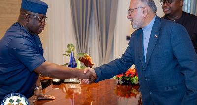Iranian Ambassador Bids Farewell to President Bio